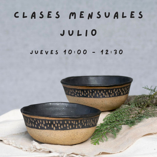 Clases mensuales Julio -  Jueves AM 10:00-12:30