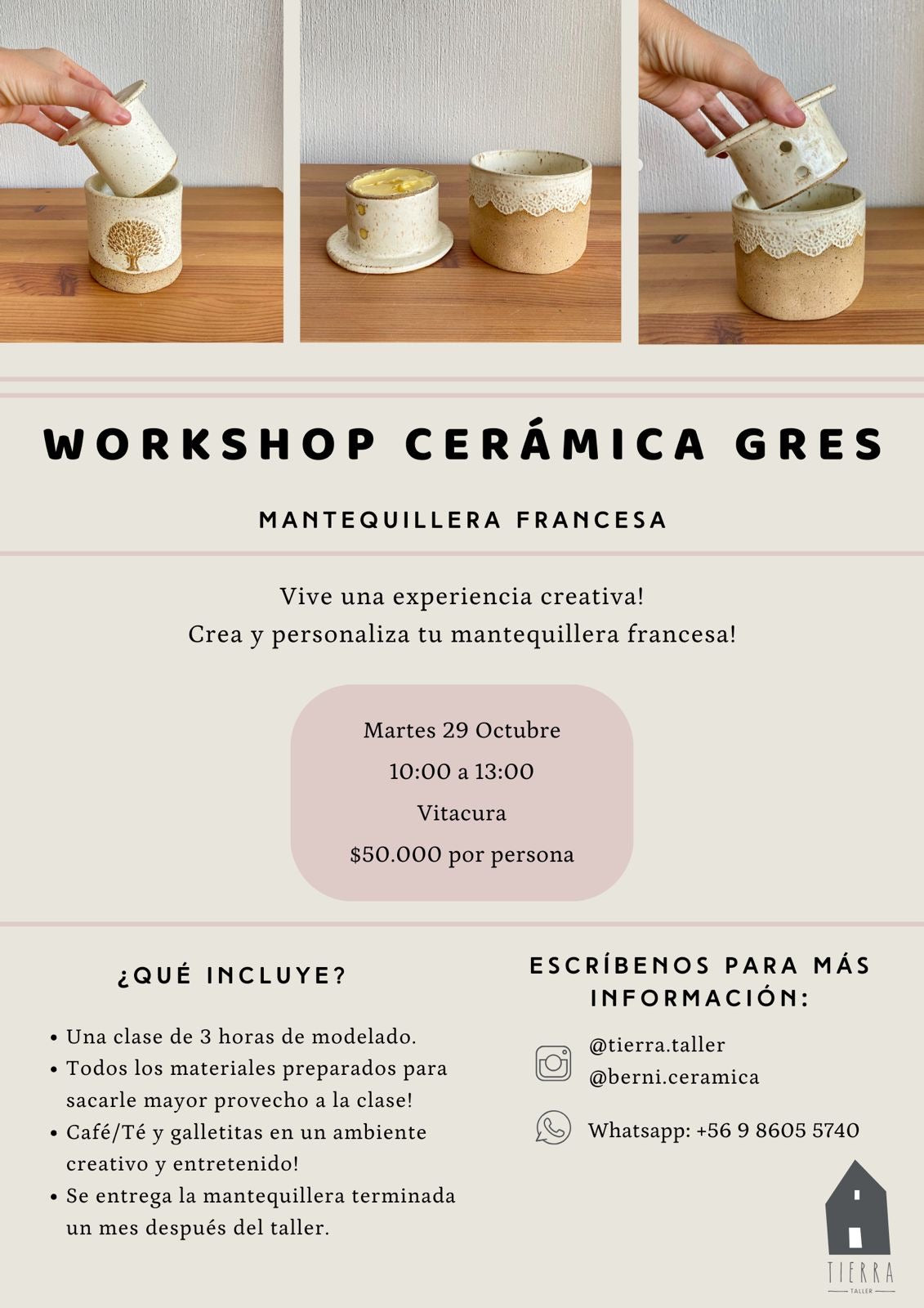 Workshop Mantequillera Francesa - 29 de octubre