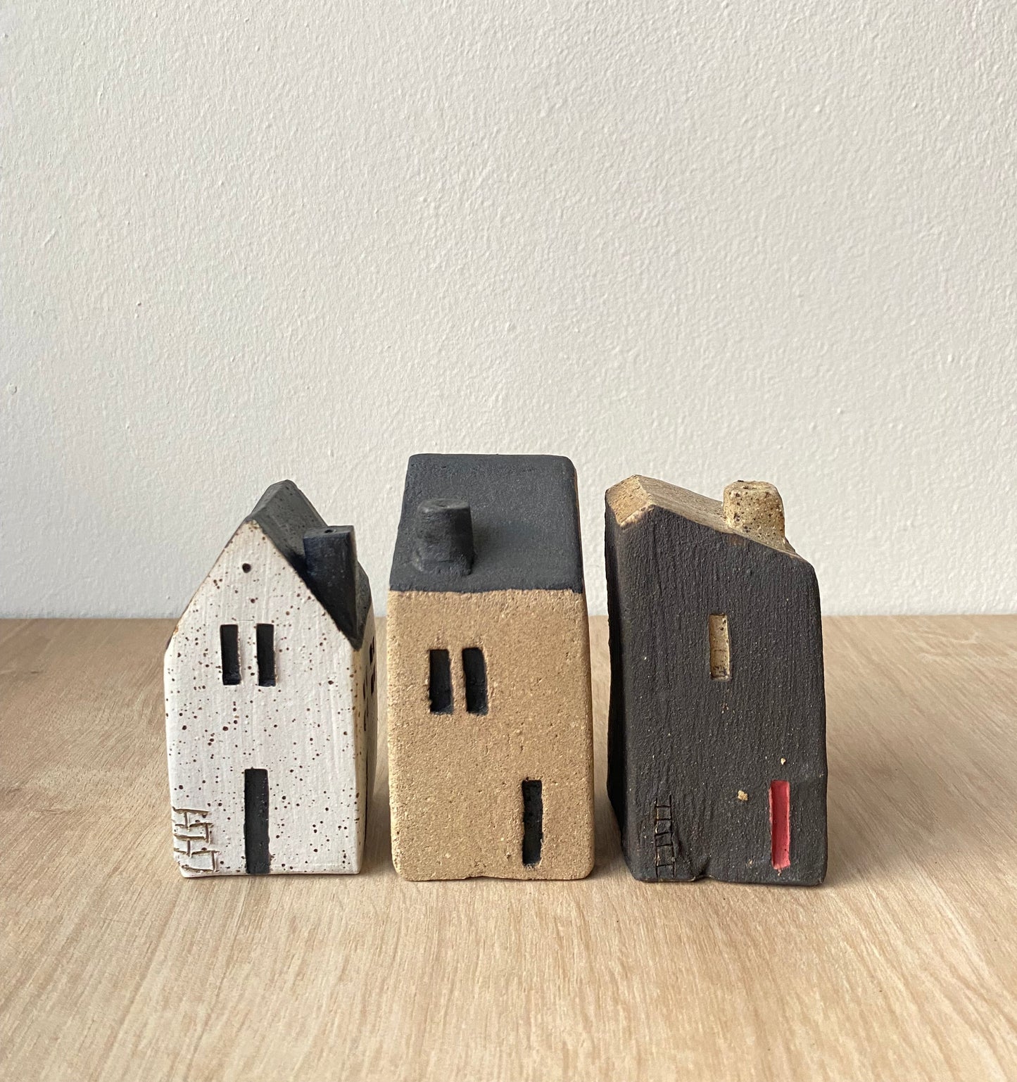 Casitas (Set de 3)- Blanca, Negra y Natural