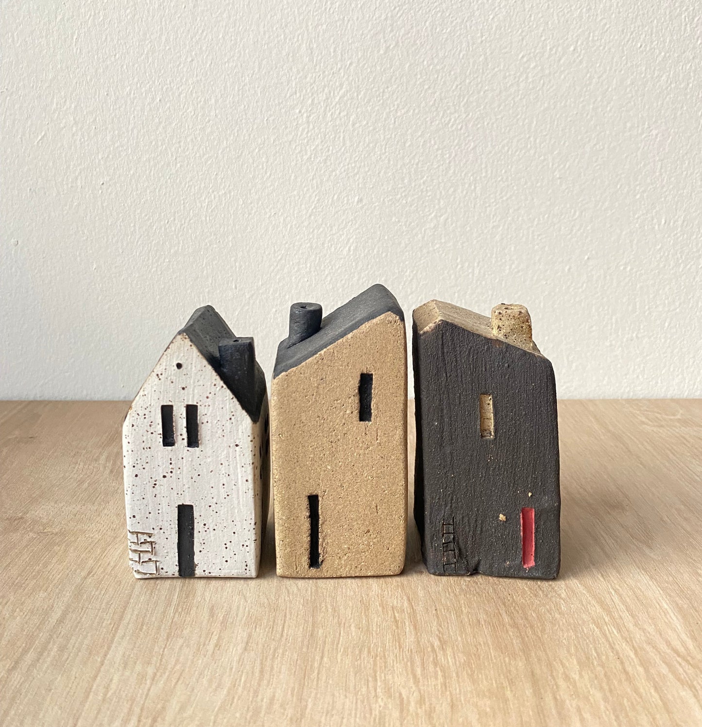 Casitas (Set de 3)- Blanca, Negra y Natural