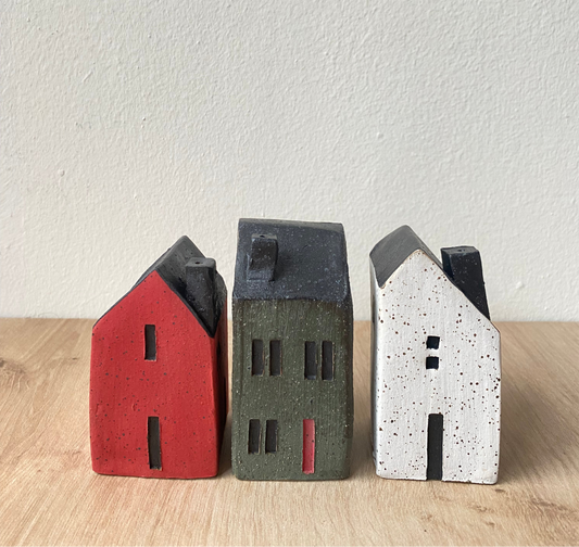 Casitas (Set de 3)- Roja, Verde y Blanca