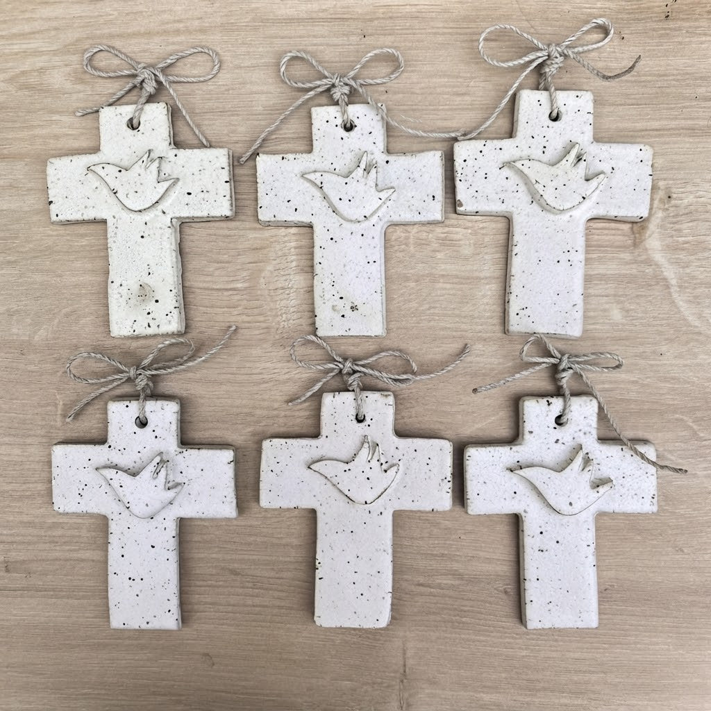 Recuerdos bautizo o primera comunión- Pack 6 Cruces Espíritu Santo