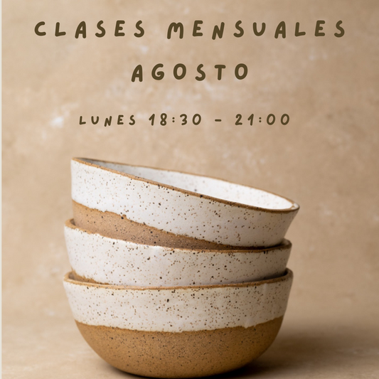 Clases mensuales Agosto - Lunes PM 18:00- 20:30